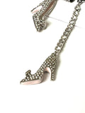 Betsey Johnson Holiday High Heel Shoes Bows Rhinestone Mismatch Drop Earrings by Vanessa Jane