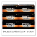 Duracell CopperTop Alkaline 9V Batteries, 72/Carton