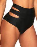 Adore Me Womens Demi Swimwear High Waist Bikini Bottom - Black, Medium by Vanessa Jane