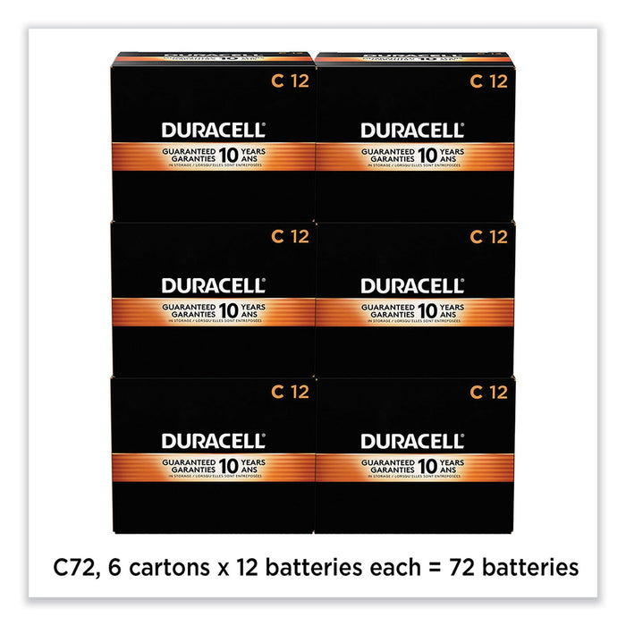 Duracell CopperTop Alkaline C Batteries, 72/Carton