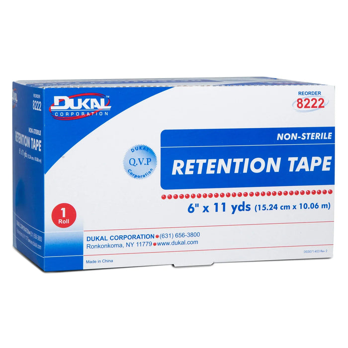 Dukal Pre-Cut Retention Tape Roll | 6 Inch x 11 Yard by Pasteur Pharmacy