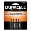 Duracell Rechargeable StayCharged NiMH Batteries, AAA, 4/Pack