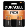 Duracell CopperTop Alkaline 9V Batteries, 2/Pack