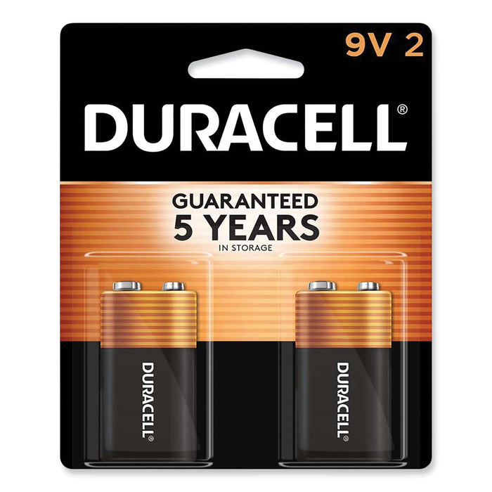Duracell CopperTop Alkaline 9V Batteries, 2/Pack
