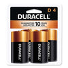 Duracell CopperTop Alkaline D Batteries, 4/Pack