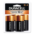 Duracell CopperTop Alkaline D Batteries, 4/Pack