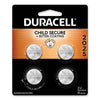 Duracell Lithium Coin Batteries With Bitterant, 2025, 4/Pack