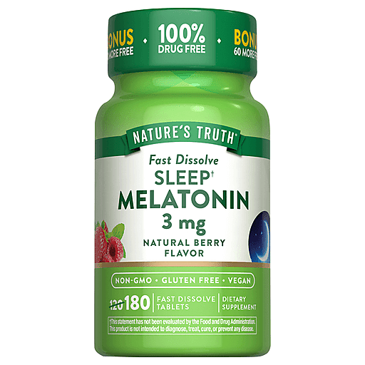 Nature's Truth Melatonin, 3 Mg, Fast Dissolve Tablets, Natural Berry Flavor by Pasteur Pharmacy
