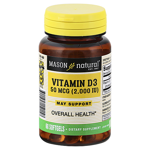 Mason Natural Vitamin D 2000 IU Softgels Ultra Strength - 60ct by Pasteur Pharmacy