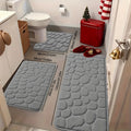Ultra-Soft Memory Foam Bath Mat – Non-Slip, Absorbent (Gray Hexagon) by DailySale
