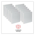 Universal Slant D-Ring View Binder, 3 Rings, 1" Capacity, 11 x 8.5, White, 12/Carton