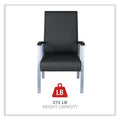Alera metaLounge Series High-Back Guest Chair, 24.6" x 26.96" x 42.91", Black Seat/Back, Silver Base