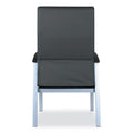 Alera metaLounge Series High-Back Guest Chair, 24.6" x 26.96" x 42.91", Black Seat/Back, Silver Base