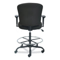 Alera Mota Series Big and Tall Stool, Supports Up to 450 lb, 28.74" to 32.67" Seat Height, Black