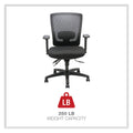 Alera Envy Series Mesh Mid-Back Multifunction Chair, Supports Up to 250 lb, 17" to 21.5" Seat Height, Black