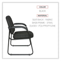 Alera Genaro Series Half-Back Sled Base Guest Chair, 25" x 24.80" x 33.66", Black