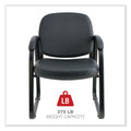 Alera Genaro Series Half-Back Sled Base Guest Chair, 25" x 24.80" x 33.66", Black