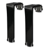 deflecto Two Break-Resistant Plastic Partition Brackets, For 2.63 to 4.13 Wide Partition Walls, Black, 2/Pack