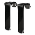 deflecto Two Break-Resistant Plastic Partition Brackets, For 2.63 to 4.13 Wide Partition Walls, Black, 2/Pack