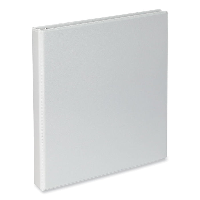 Universal Slant D-Ring View Binder, 3 Rings, 1" Capacity, 11 x 8.5, White, 12/Carton