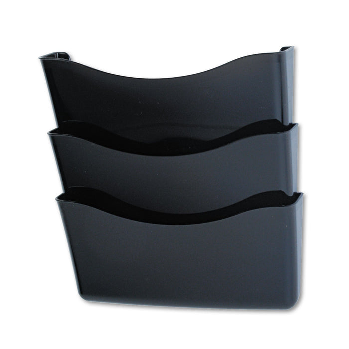 Rubbermaid Unbreakable Wall Files, 3 Sections, A4/Letter Size, 13.75" x 3.13" x 29.38", Smoke