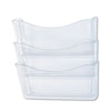 Rubbermaid Unbreakable Wall Files, 3 Sections, A4/Letter Size, 13.75" x 3.13" x 29.38", Clear