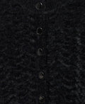 Mango Womens Faux Fur Knit Cardigan - Black, Size Small by Vanessa Jane