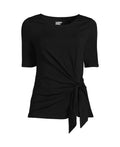 Lands End Womens Plus Size Lightweight Jersey Tie Front Top by Vanessa Jane