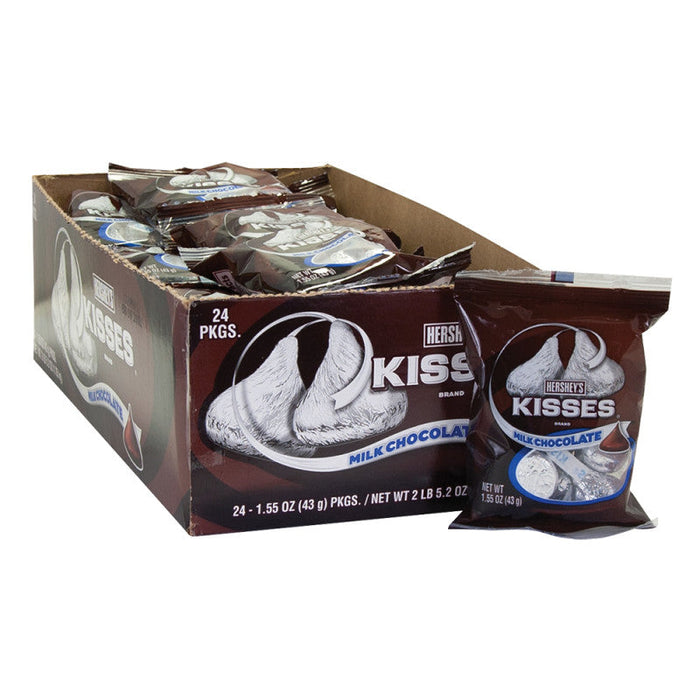 Hershey's Kisses Milk Chocolate - 1.5 oz Single Serve Bags, 24 Count Box by Pasteur Pharmacy