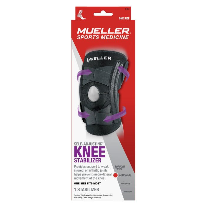 Mueller Self Adjusting Knee Stabilizer One Size Fits Most Black by Pasteur Pharmacy