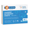Boulder Clean Laundry Detergent Sheets, Clean Cotton, 40/Pack, 12 Packs/Carton