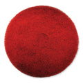 SC Johnson Professional EZ CARE Heavy Duty Scrub Pad, 17" Diameter, Red/Gray, 5/Carton