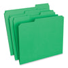 Universal Reinforced Top-Tab File Folders, 1/3-Cut Tabs: Assorted, Letter Size, 1" Expansion, Green, 100/Box