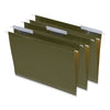 Universal Deluxe Reinforced Recycled Hanging File Folders, Letter Size, 1/3-Cut Tabs, Standard Green, 25/Box