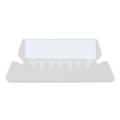 Universal Hanging File Folder Plastic Index Tabs, 1/5-Cut, Clear, 2.25" Wide, 25/Pack
