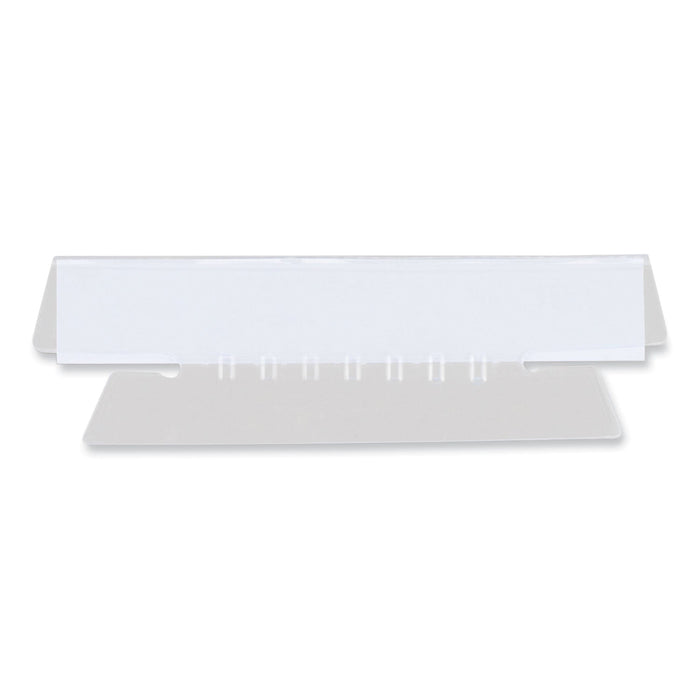 Universal Hanging File Folder Plastic Index Tabs, 1/3-Cut, Clear, 3.7" Wide, 50/Pack
