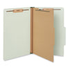 Universal Four-Section Pressboard Classification Folders, 1 Divider, Legal Size, Green, 10/Box
