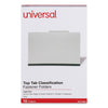 Universal Four-Section Pressboard Classification Folders, 1 Divider, Legal Size, Gray, 10/Box