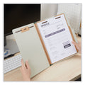 Universal Six--Section Pressboard Classification Folders, 2 Dividers, Letter Size, Gray, 10/Box