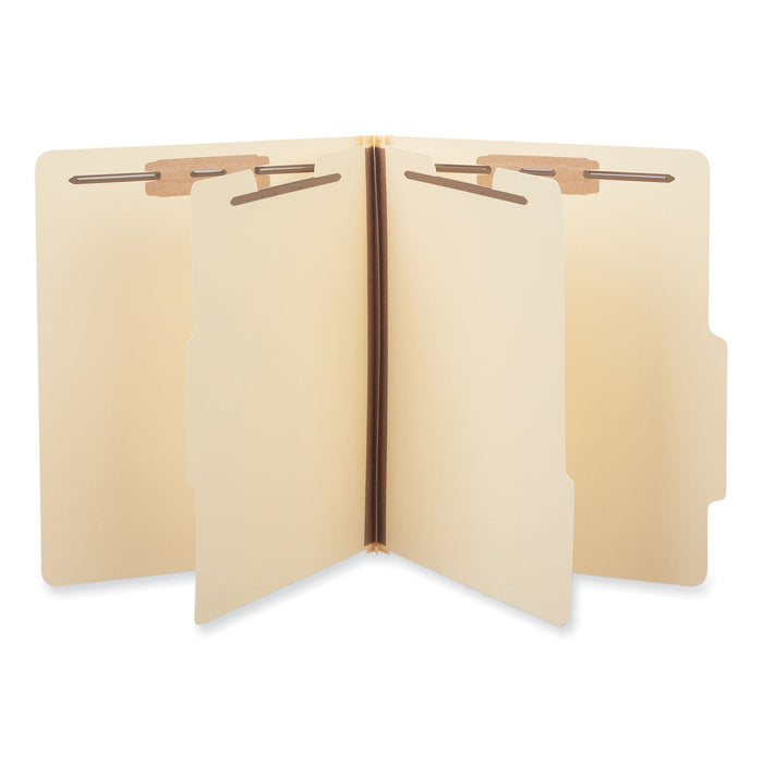 Universal Six-Section Classification Folders, 2 Dividers, 2" Expansion, Letter Size, Manila, 15/Box