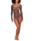 Steve Madden Womens Long-Sleeve Mesh Bodysuit SM11841 by Vanessa Jane