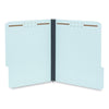 Universal Top Tab Classification Folders, 2" Expansion, Letter Size, Light Blue, 25/Box