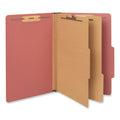 Universal Six-Section Classification Folders, Heavy-Duty Pressboard Cover, 2 Dividers, 2.5" Expansion, Legal Size, Brick Red, 20/Box