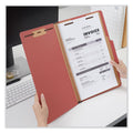 Universal Six-Section Classification Folders, Heavy-Duty Pressboard Cover, 2 Dividers, 2.5" Expansion, Legal Size, Brick Red, 20/Box