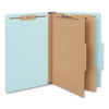 Universal Six-Section Classification Folders, Heavy-Duty Pressboard Cover, 2 Dividers, 2.5" Expansion, Legal Size, Light Blue, 20/Box