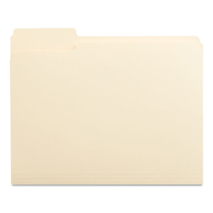 Universal Top Tab File Folders, 1/3-Cut Tabs: Left Position, Letter Size, 0.75" Expansion, Manila, 100/Box