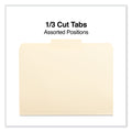 Universal Top Tab File Folders, 1/3-Cut Tabs: Center Position, Letter Size, 0.75" Expansion, Manila, 100/Box