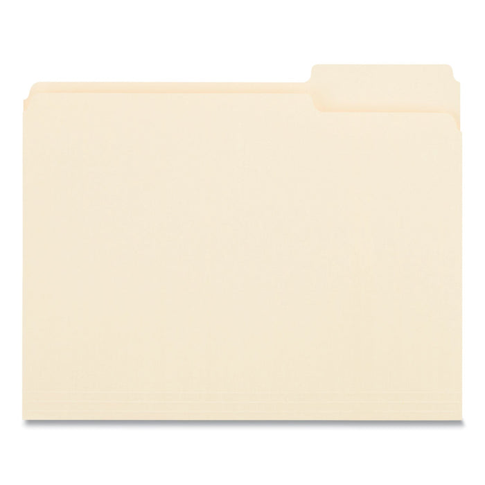 Universal Top Tab File Folders, 1/3-Cut Tabs: Right Position, Letter Size, 0.75" Expansion, Manila, 100/Box