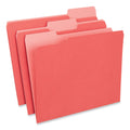 Universal Interior File Folders, 1/3-Cut Tabs: Assorted, Letter Size, 11-pt Stock, Red, 100/Box
