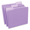 Universal Interior File Folders, 1/3-Cut Tabs: Assorted, Letter Size, 11-pt Stock, Violet, 100/Box